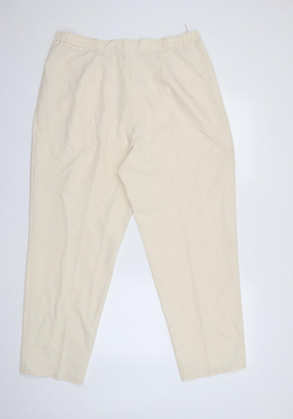 Womens UK Size 22 Preworn Regular Fit  Beige Trousers