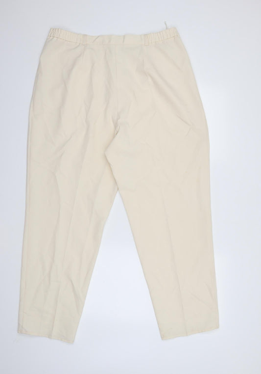 Womens UK Size 22 Preworn Regular Fit  Beige Trousers