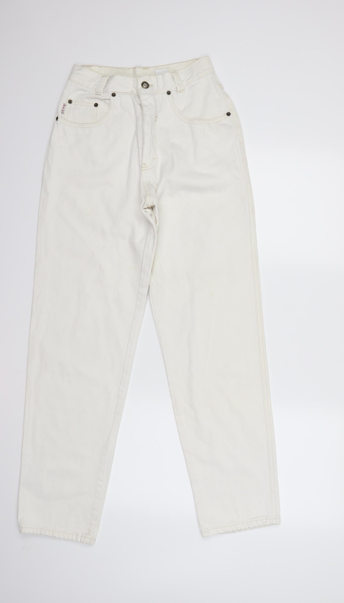 finest clothing Womens White  Denim Mom Jeans Size 28 in L30 in