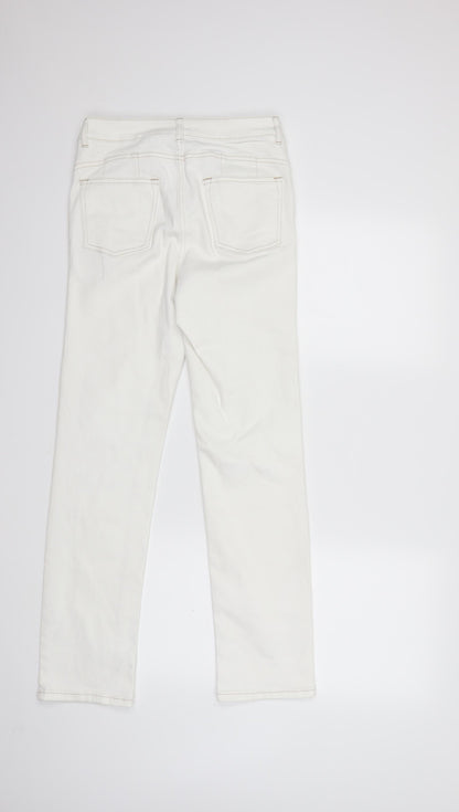 NEXT Womens White  Denim Straight Jeans Size 10 L29 in