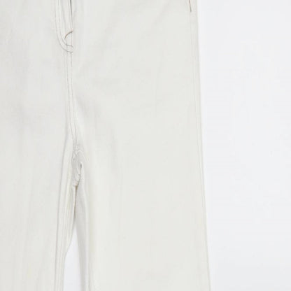NEXT Womens White  Denim Straight Jeans Size 10 L29 in