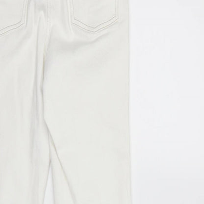 NEXT Womens White  Denim Straight Jeans Size 10 L29 in