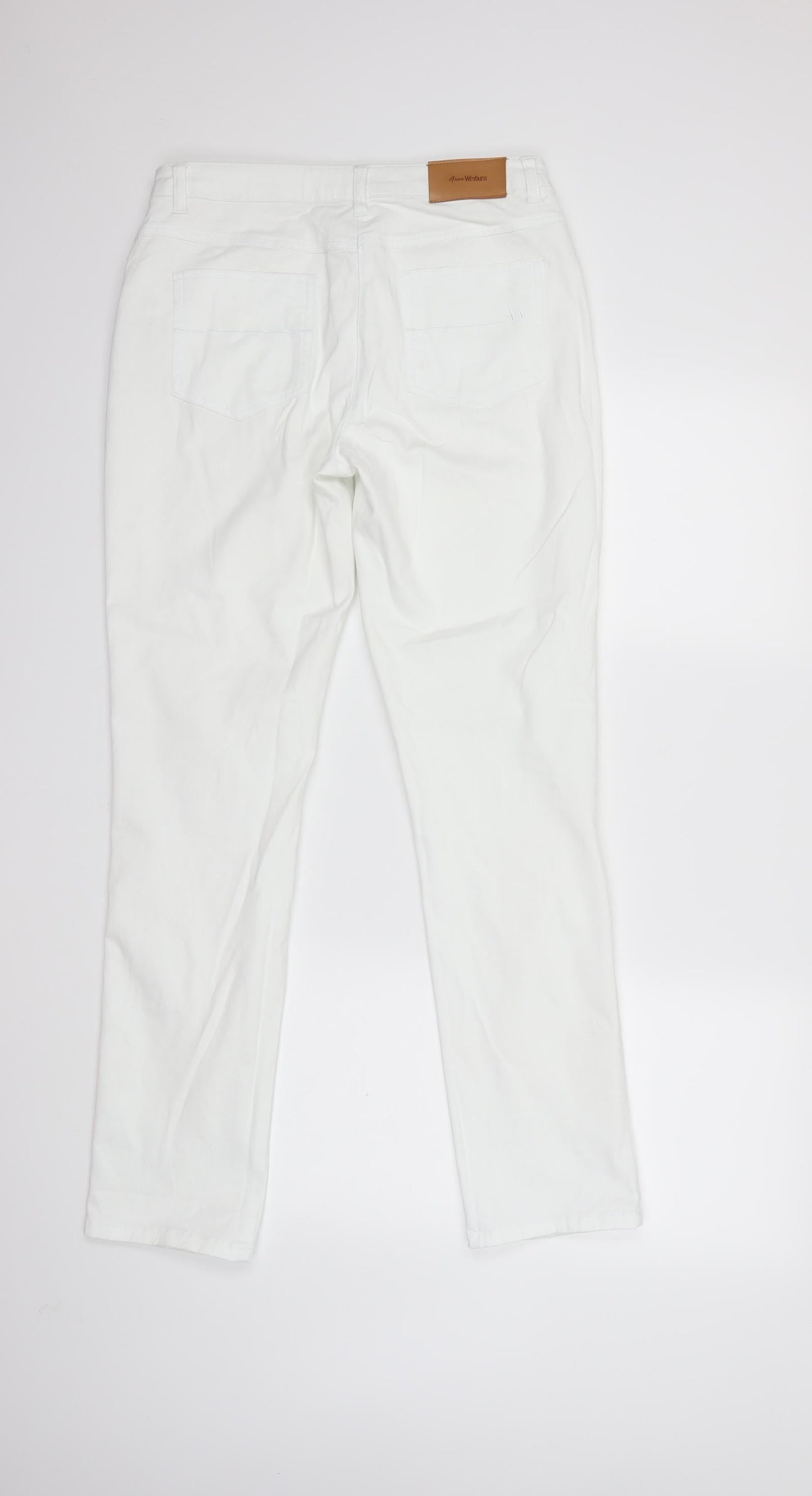 ANNE WEYBURN Womens White   Skinny Jeans Size 10 L31 in