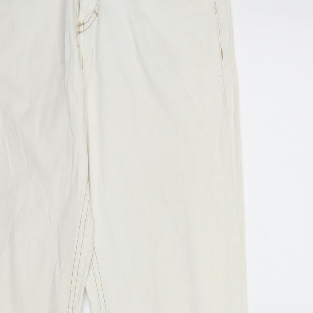 ESMARA Womens White  Denim Straight Jeans Size 12 L30 in