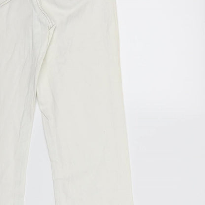 ESMARA Womens White  Denim Straight Jeans Size 12 L30 in