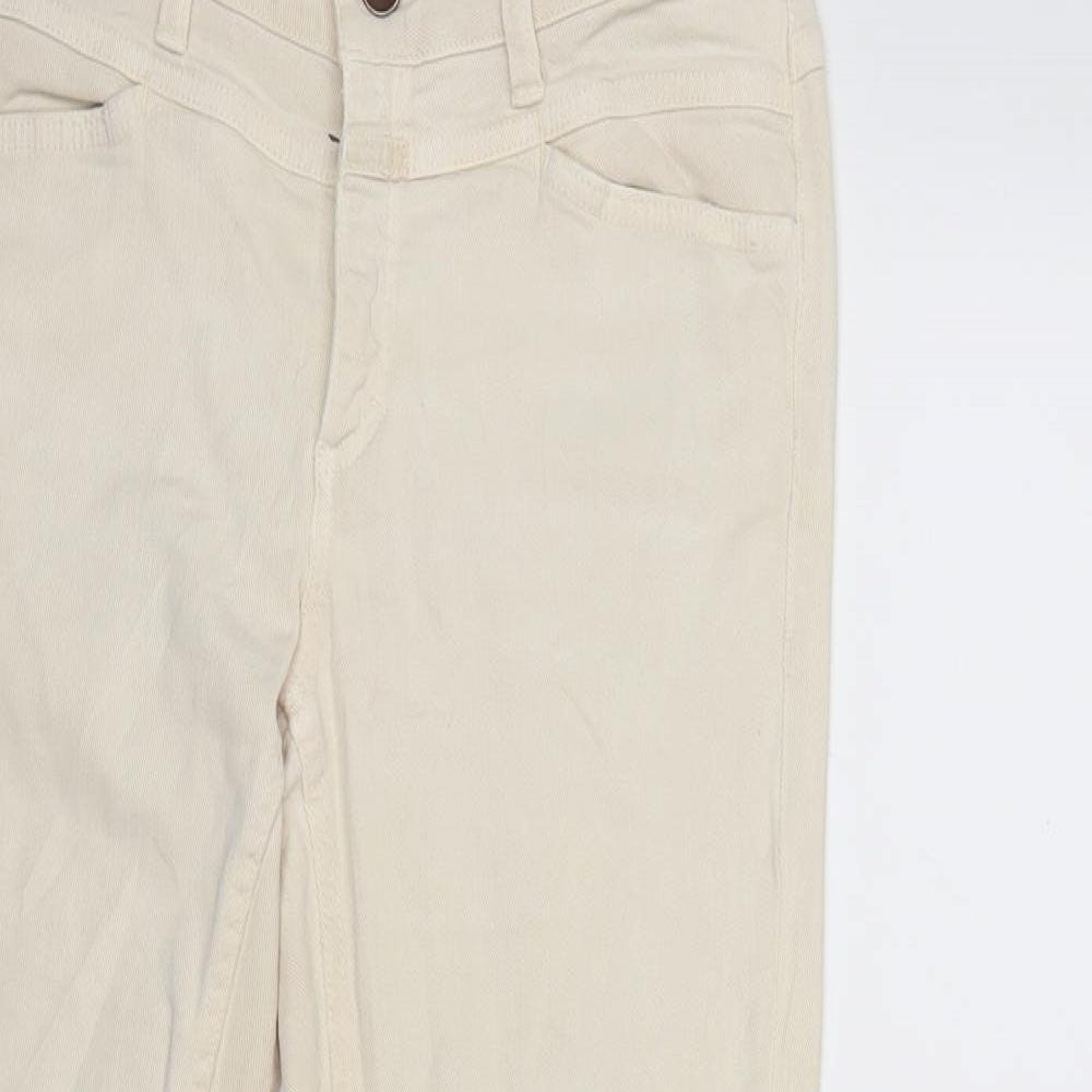 clolsed Womens Beige  Denim Straight Jeans Size 30 in L26 in