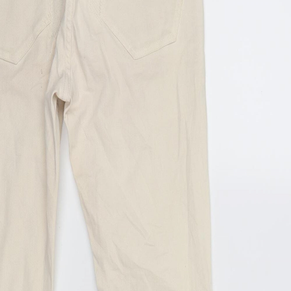 clolsed Womens Beige  Denim Straight Jeans Size 30 in L26 in