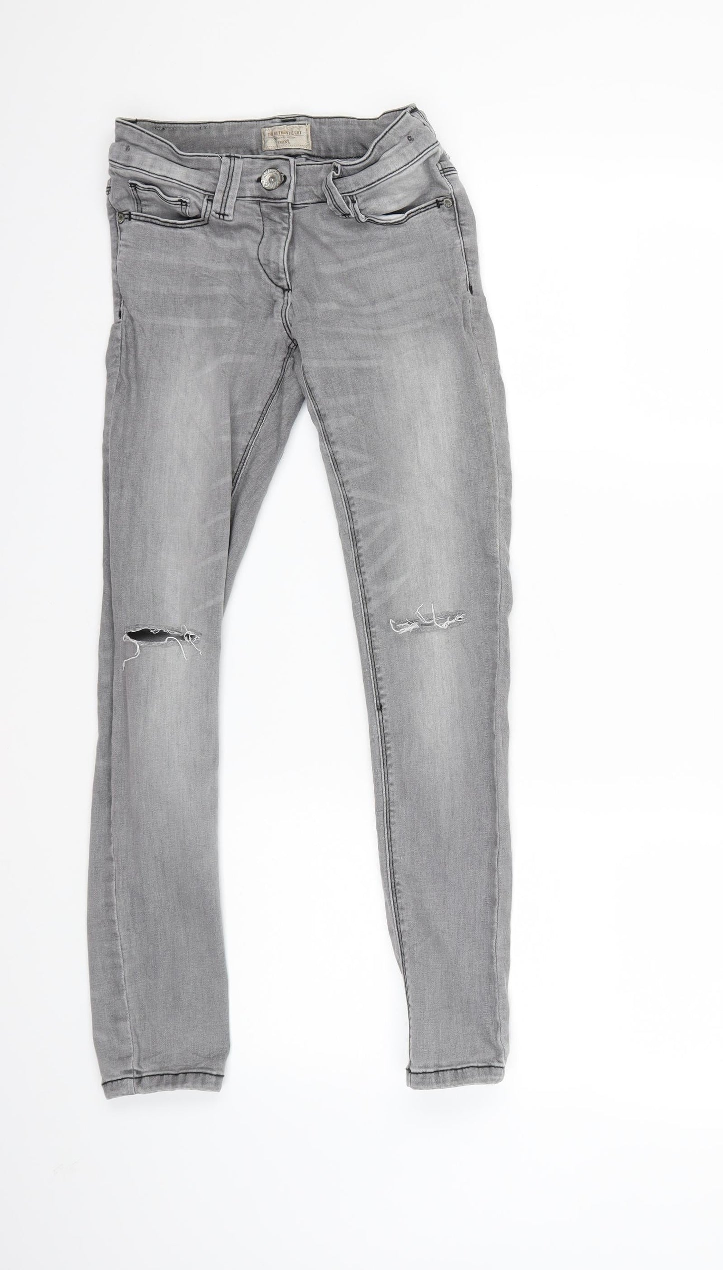 NEXT Girls Grey  Denim Skinny Jeans Size 10 Years