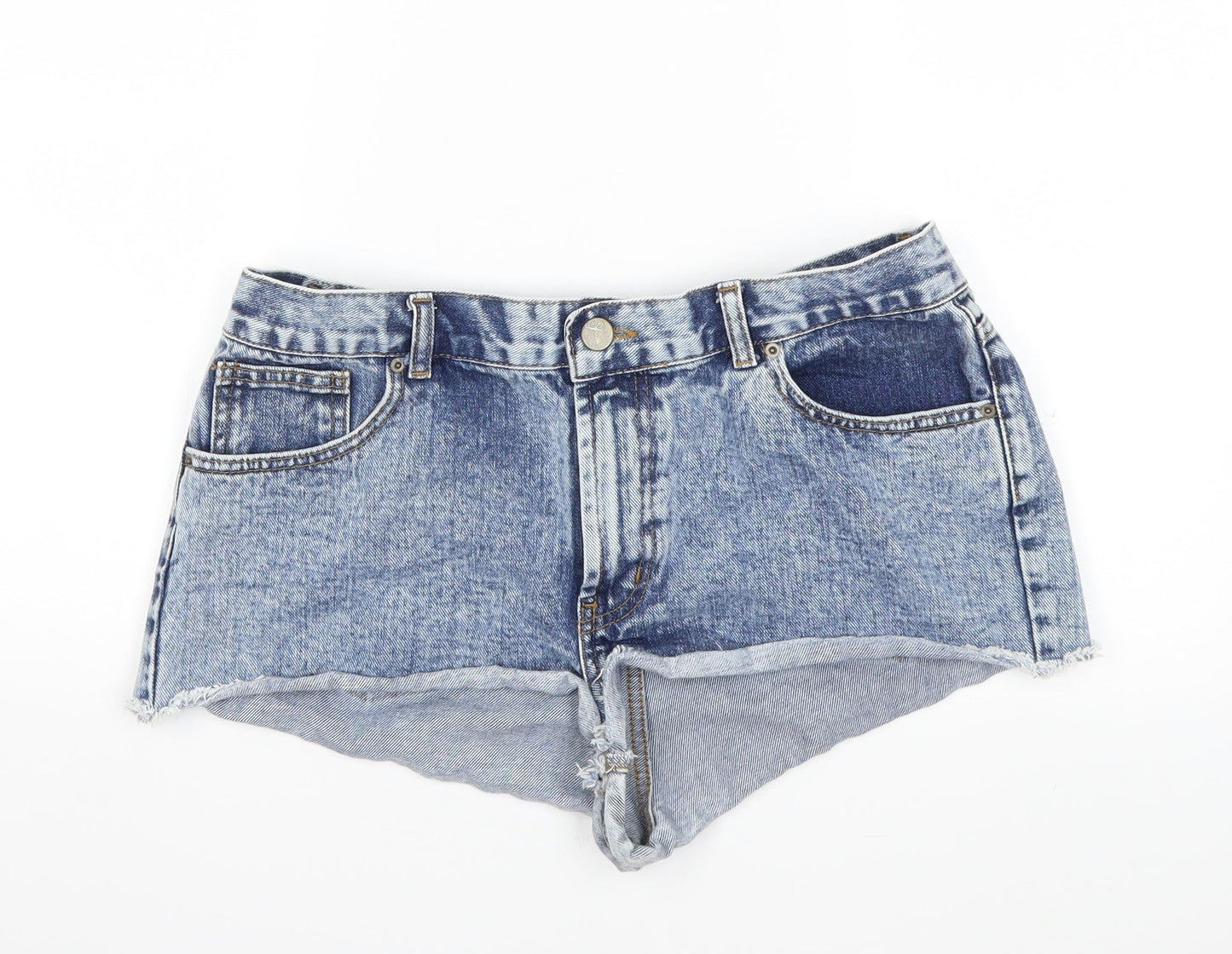 BDG Womens Blue  Denim Hot Pants Shorts Size 32 in