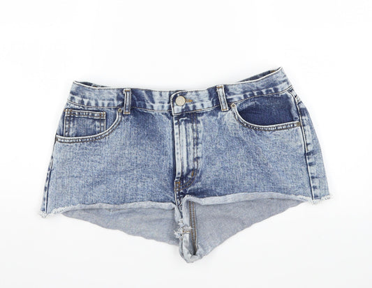 BDG Womens Blue  Denim Hot Pants Shorts Size 32 in