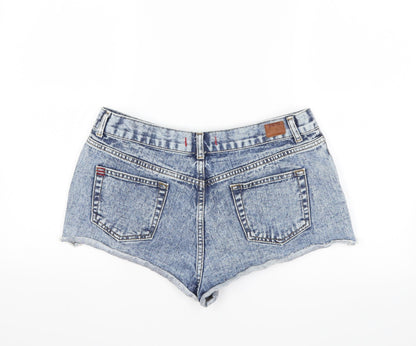 BDG Womens Blue  Denim Hot Pants Shorts Size 32 in