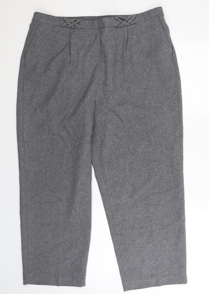BM Womens Grey   Trousers  Size 18 L25 in