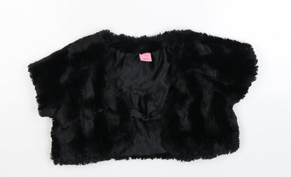 Adams Girls Black   Jacket  Size 7 Years