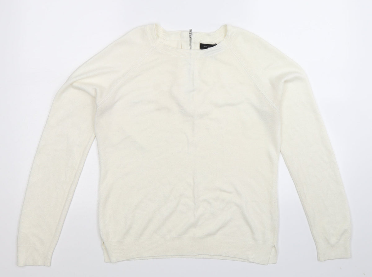 Atmosphere Womens White  Knit Pullover Jumper Size 10