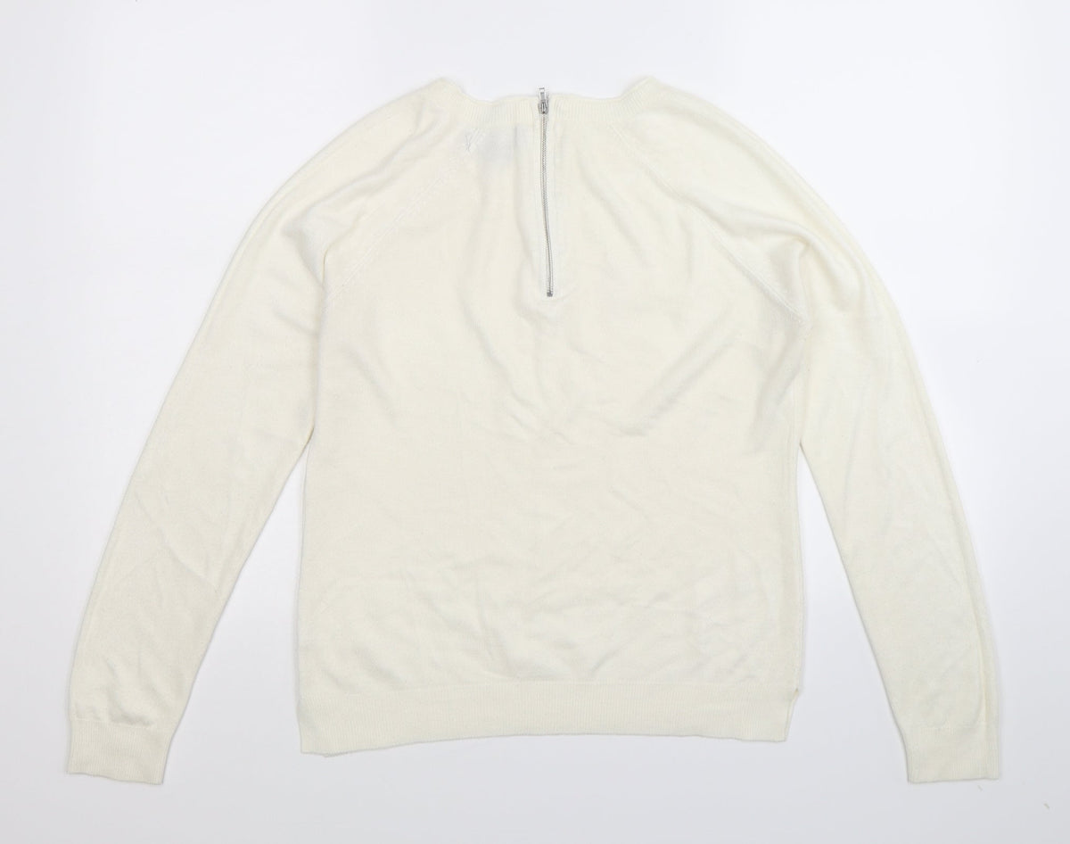 Atmosphere Womens White  Knit Pullover Jumper Size 10