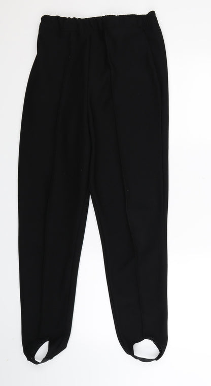 Womens UK Size 12 Preworn Slim Fit  Black Trousers