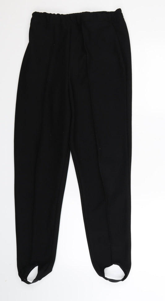 Womens UK Size 12 Preworn Slim Fit  Black Trousers