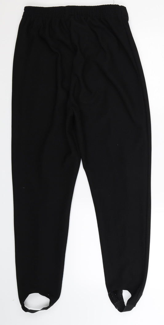 Womens UK Size 12 Preworn Slim Fit  Black Trousers