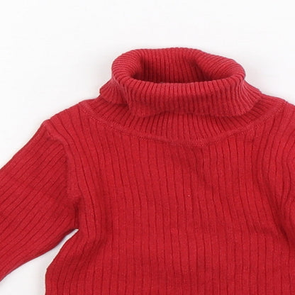 Next Baby Red  Knit Pullover Jumper Size 9-12 Months