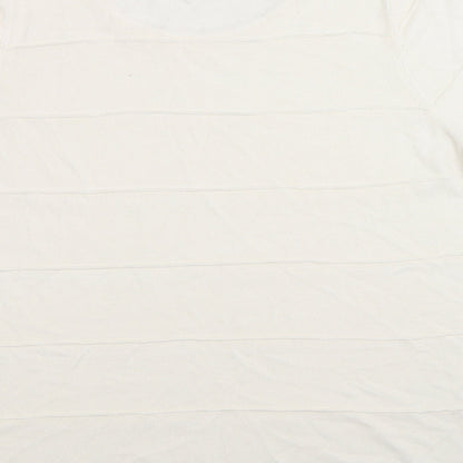 Marks & Spencer Womens White  Knit Pullover Jumper Size 18