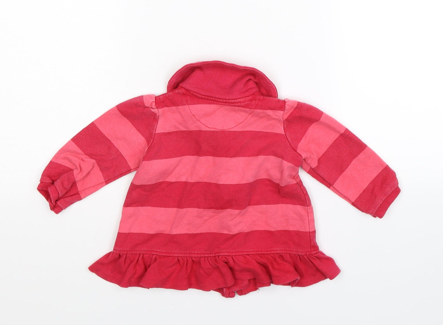 George Girls Pink Striped  Jacket  Size 6-9 Months