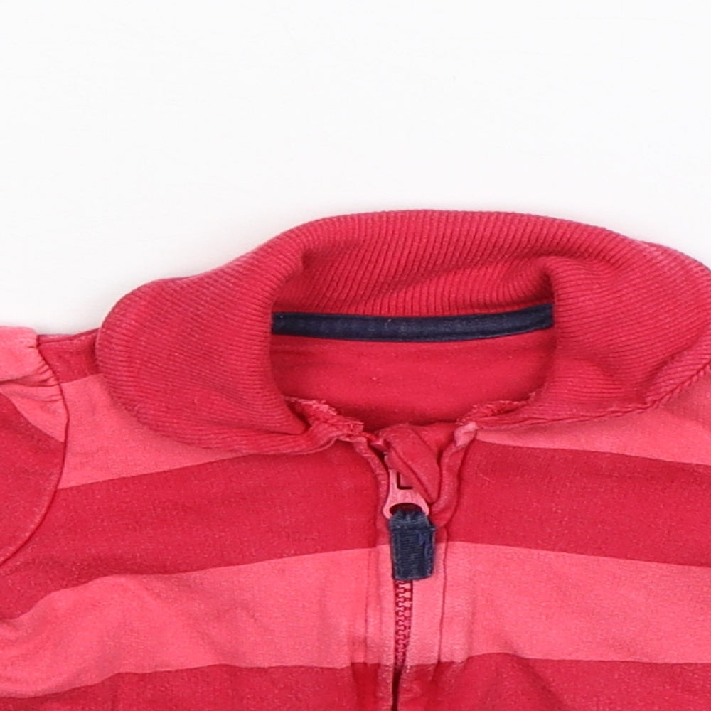 George Girls Pink Striped  Jacket  Size 6-9 Months