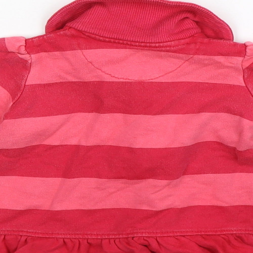George Girls Pink Striped  Jacket  Size 6-9 Months