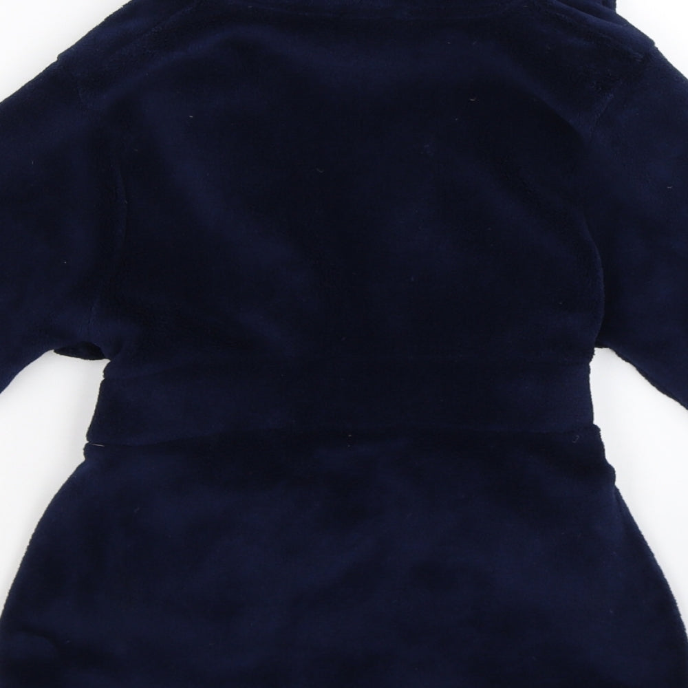 Dunnes Boys Blue Solid Fleece  Robe Size 3-4 Years