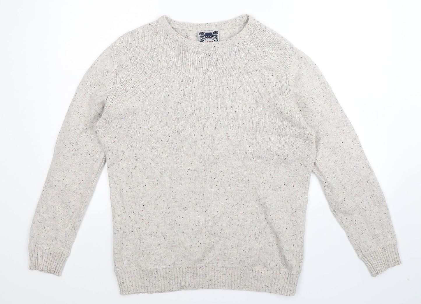 Cedar Wood State Mens Grey  Knit Pullover Jumper Size L