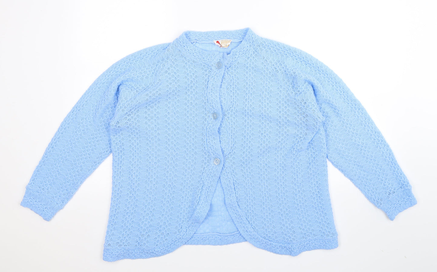 Preworn Womens Blue  Knit Cardigan Jumper One Size