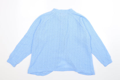 Preworn Womens Blue  Knit Cardigan Jumper One Size