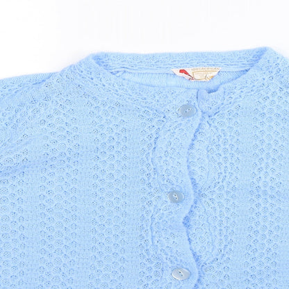 Preworn Womens Blue  Knit Cardigan Jumper One Size