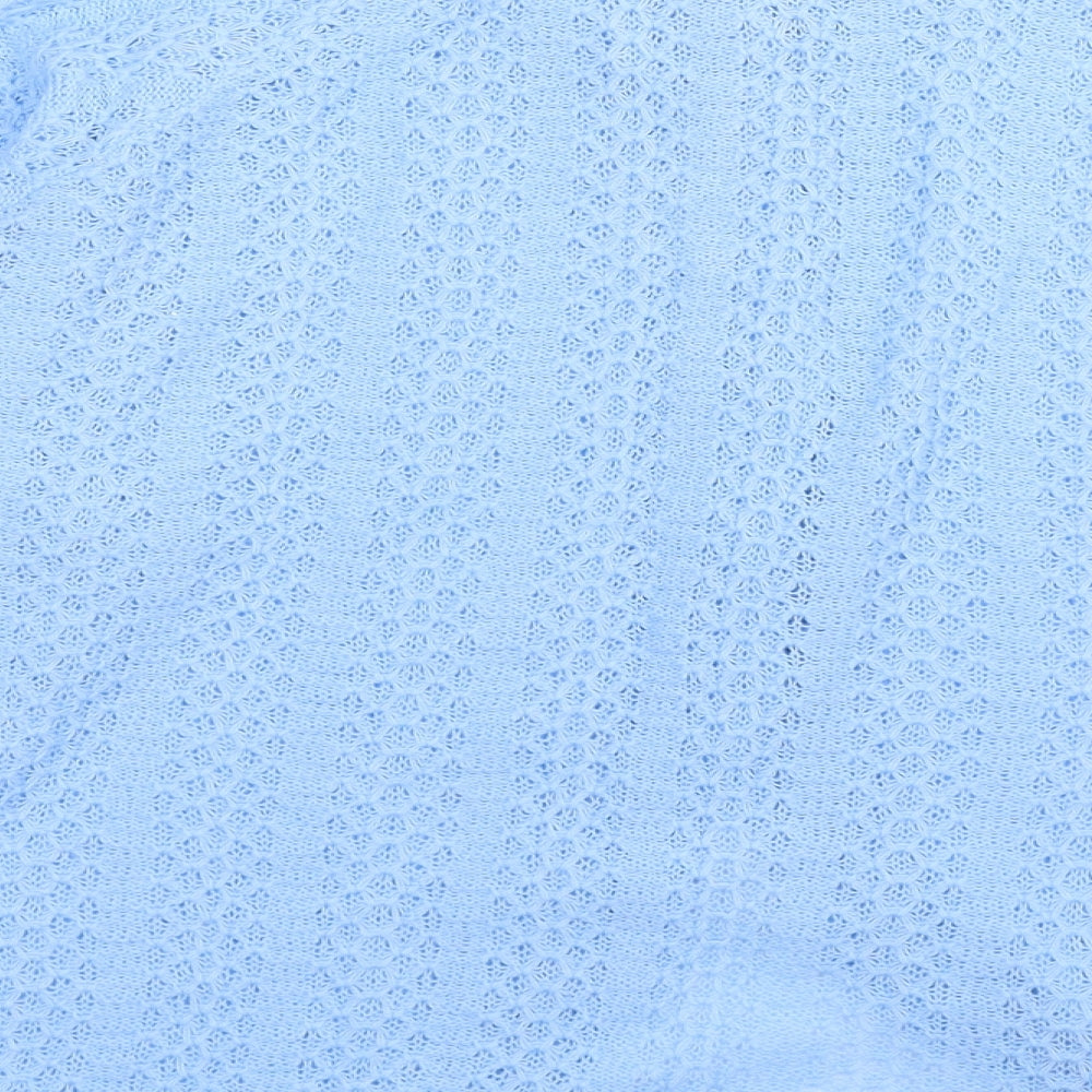 Preworn Womens Blue  Knit Cardigan Jumper One Size