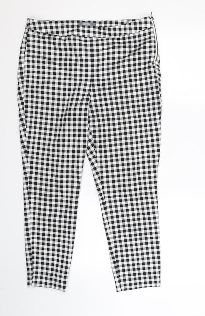 Denim Co Womens Multicoloured Check  Trousers  Size 14 L26 in