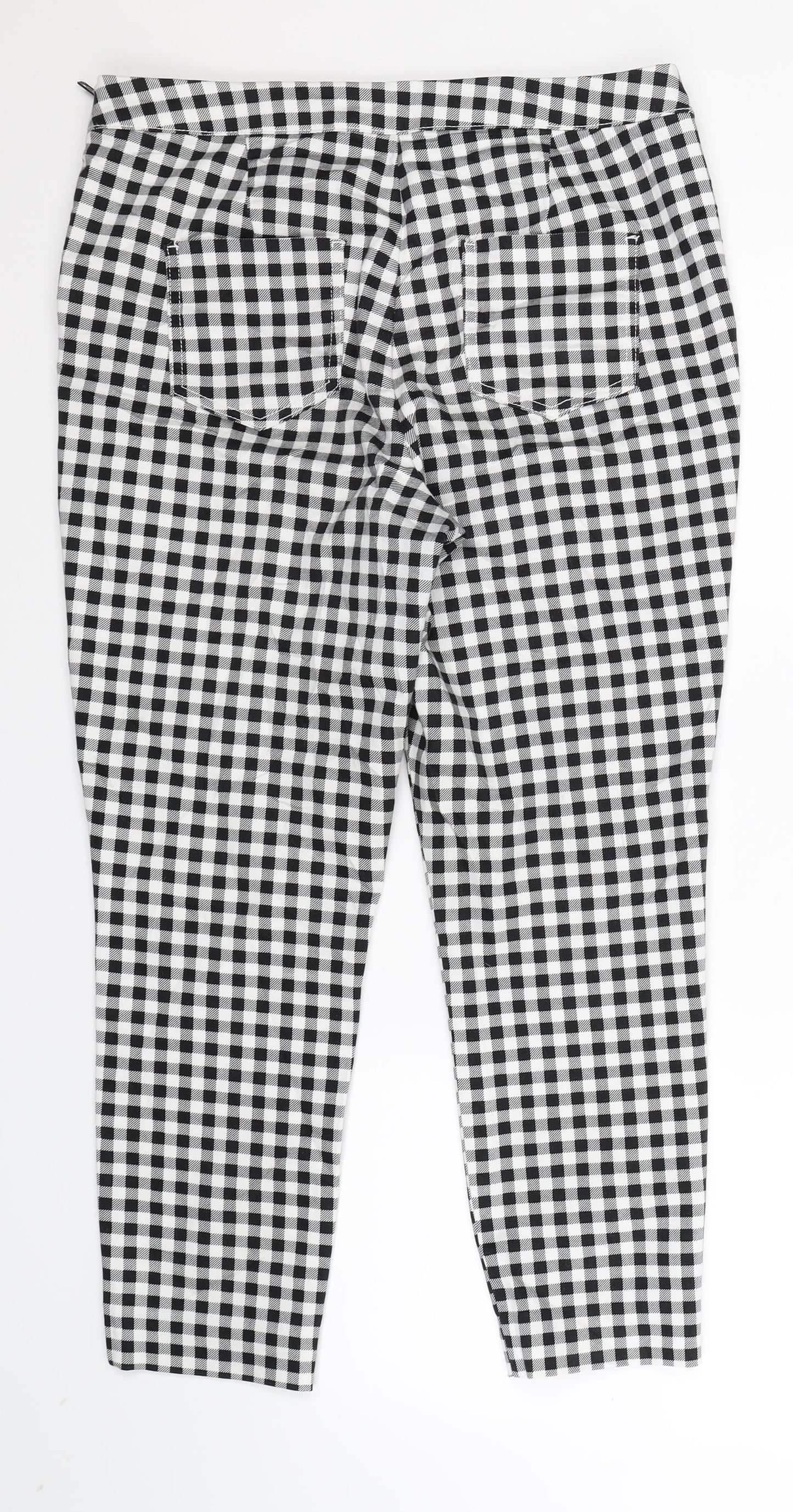 Denim Co Womens Multicoloured Check  Trousers  Size 14 L26 in