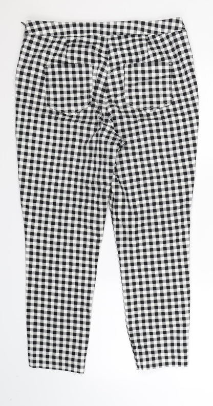 Denim Co Womens Multicoloured Check  Trousers  Size 14 L26 in