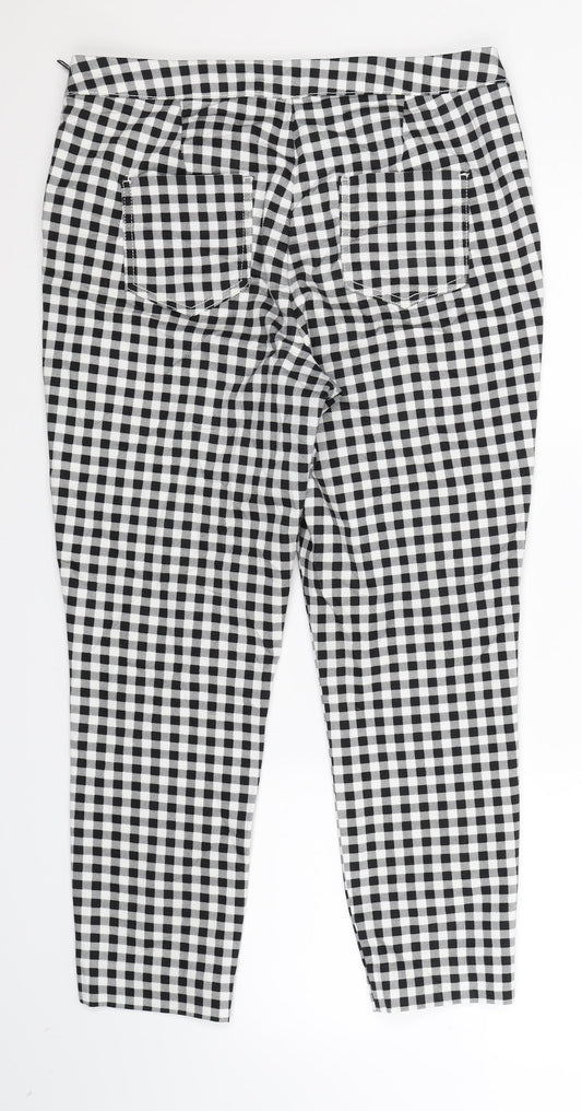 Denim Co Womens Multicoloured Check  Trousers  Size 14 L26 in