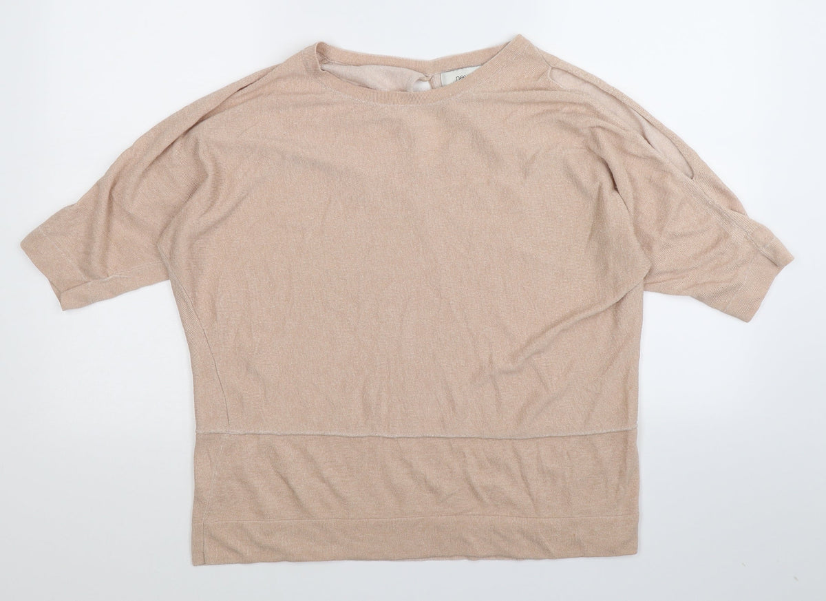 Next Womens Beige  Knit Pullover Jumper Size 18