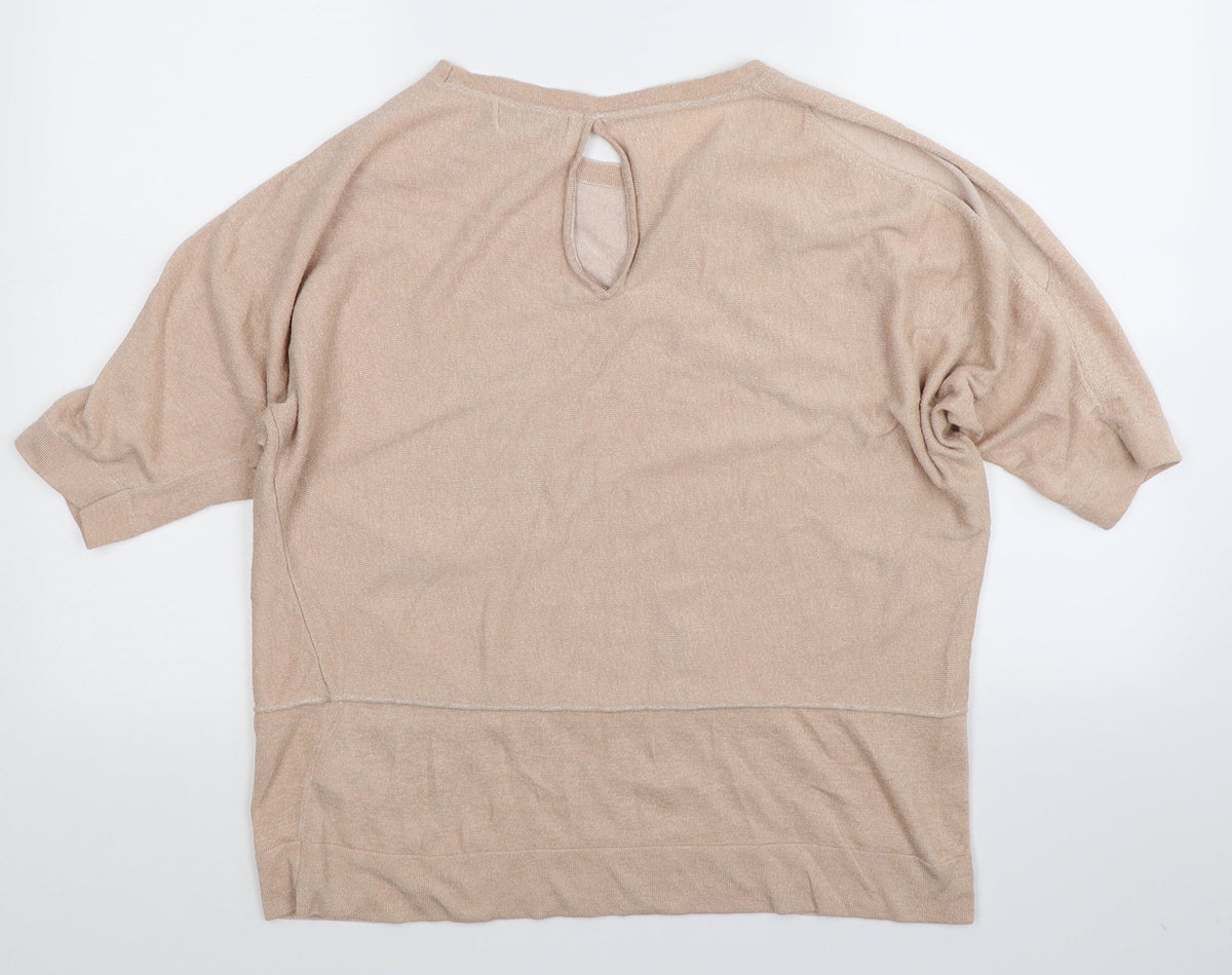 Next Womens Beige  Knit Pullover Jumper Size 18