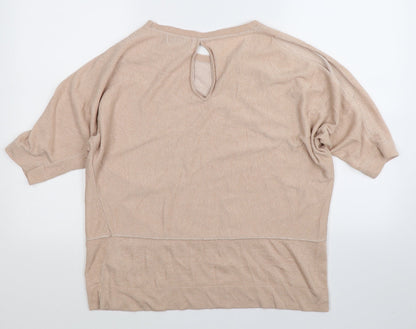 Next Womens Beige  Knit Pullover Jumper Size 18