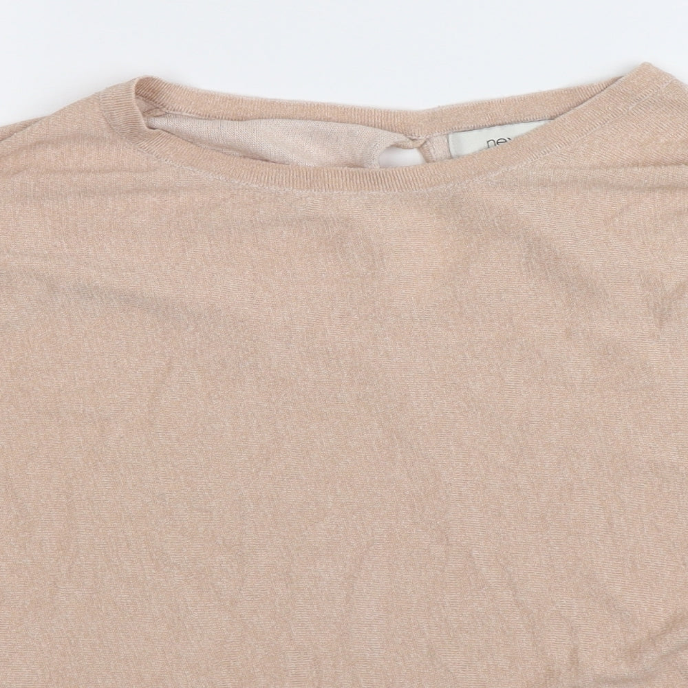 Next Womens Beige  Knit Pullover Jumper Size 18