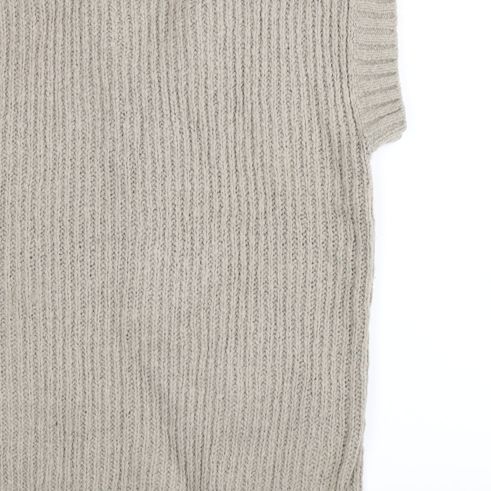 Next Womens Grey  Knit Pullover Jumper Size M  - Oversized