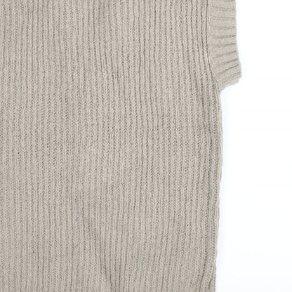 Next Womens Grey  Knit Pullover Jumper Size M  - Oversized