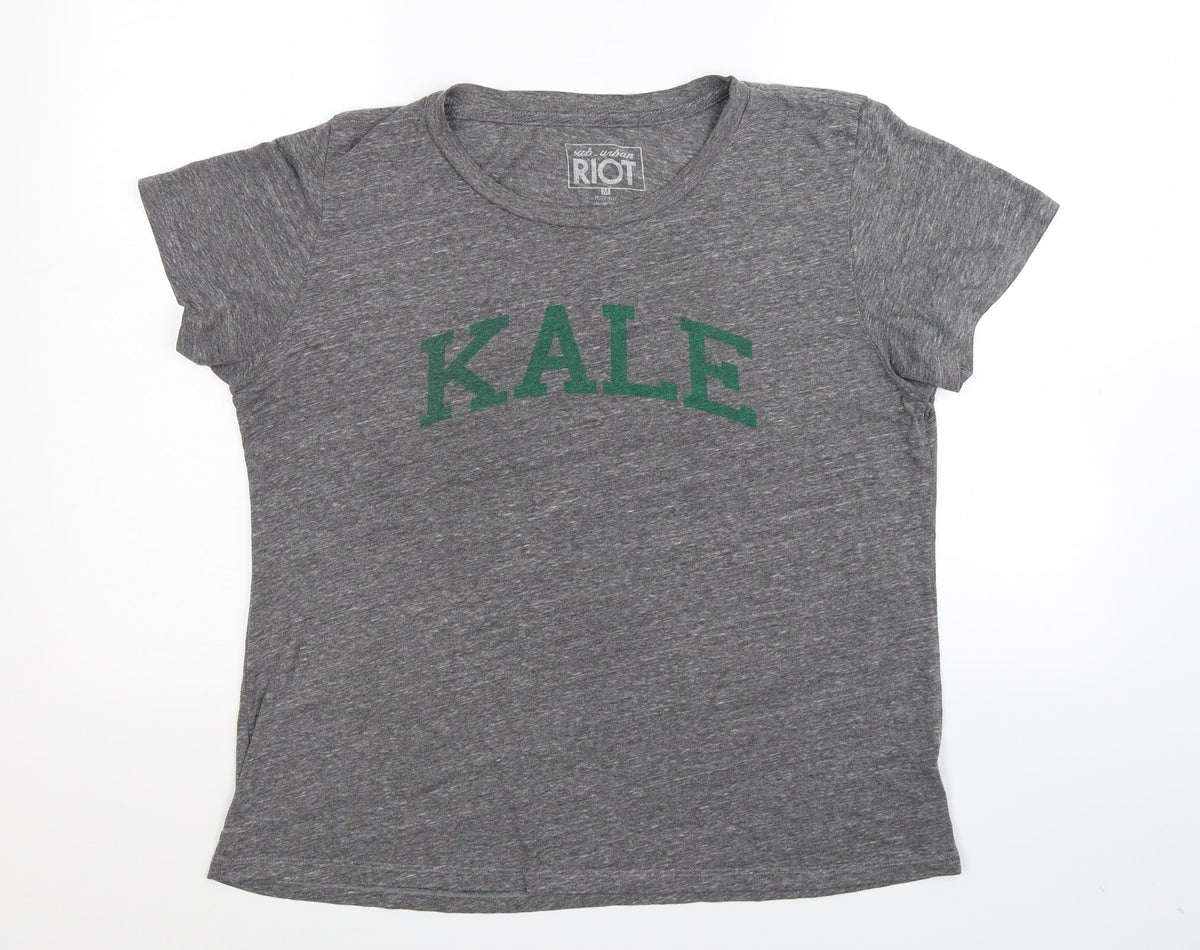 Riot Womens Grey   Basic T-Shirt Size M