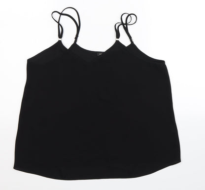 Womens UK Size 10 River Island Black Basic Tank