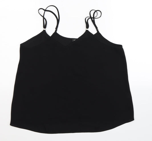 Womens UK Size 10 River Island Black Basic Tank