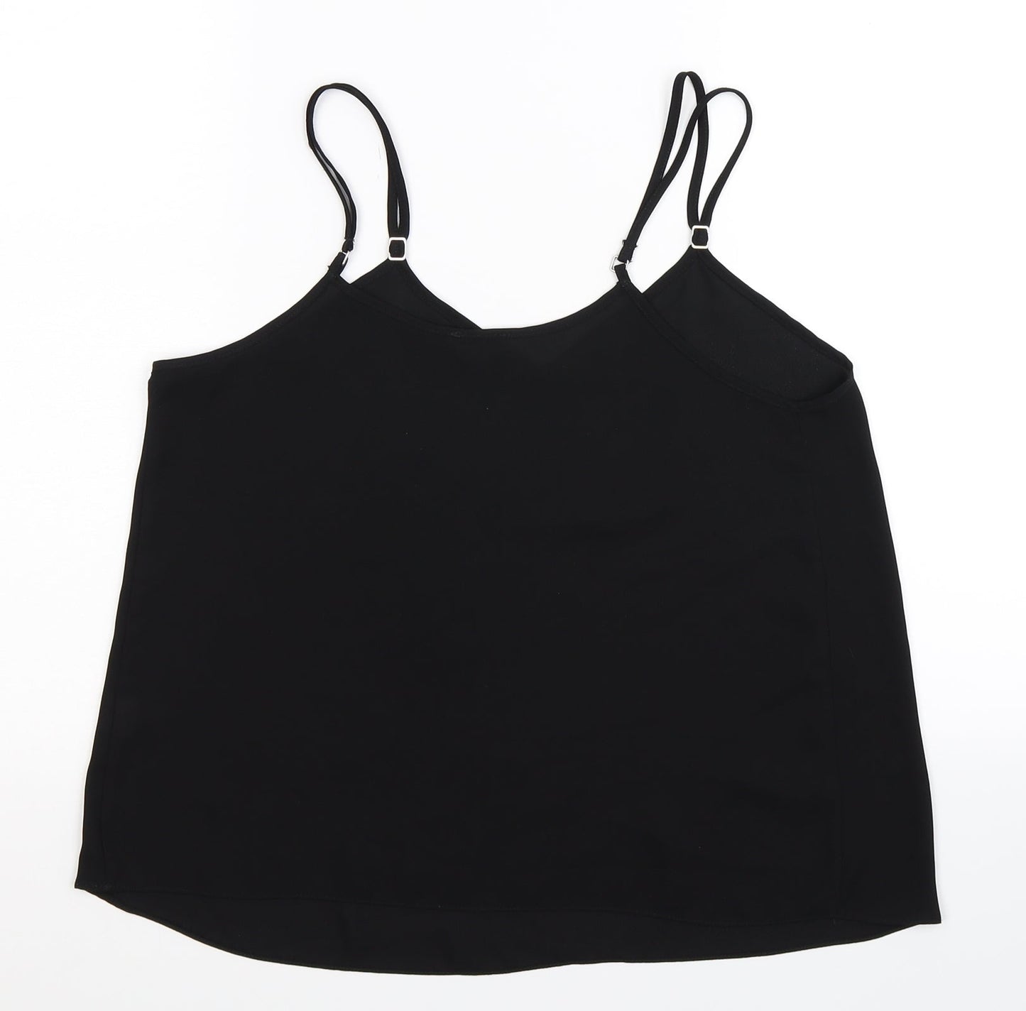 Womens UK Size 10 River Island Black Basic Tank