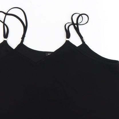 Womens UK Size 10 River Island Black Basic Tank