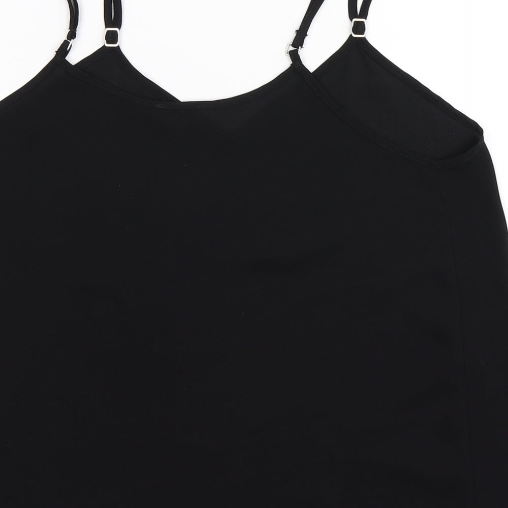Womens UK Size 10 River Island Black Basic Tank