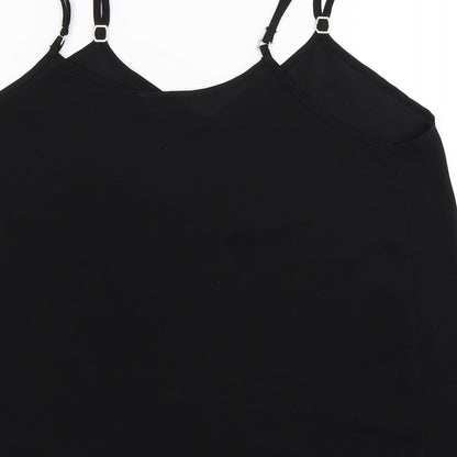 Womens UK Size 10 River Island Black Basic Tank